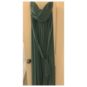 Dessy Collection Sweetheart Strapless Chiffon Gown